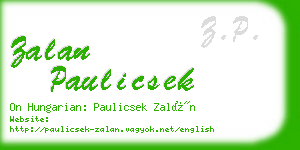 zalan paulicsek business card